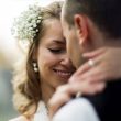 A bridge and groom embracing
