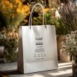 Lovebee Products bag rests on a table with botanicals around it