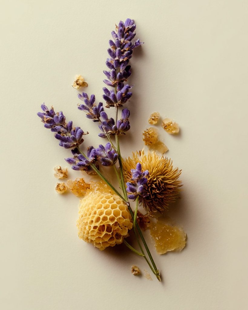 A mix of lavender, dandelion and honey