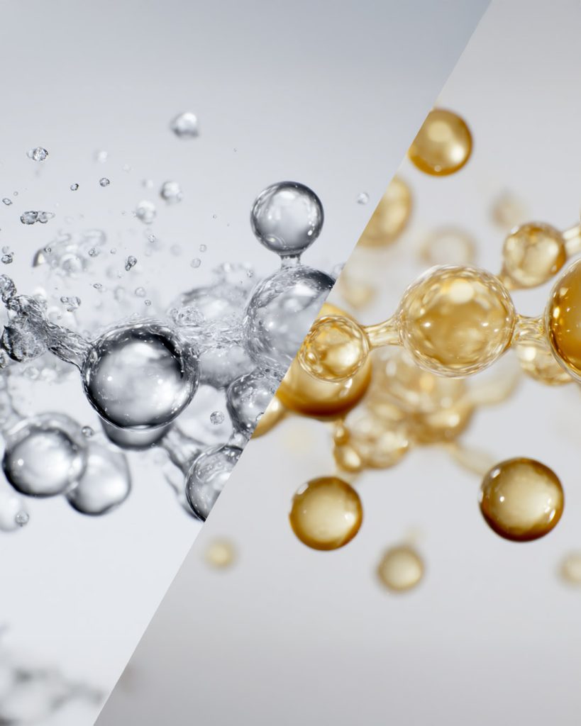 Conceptual image of hyaluronic acid molecules